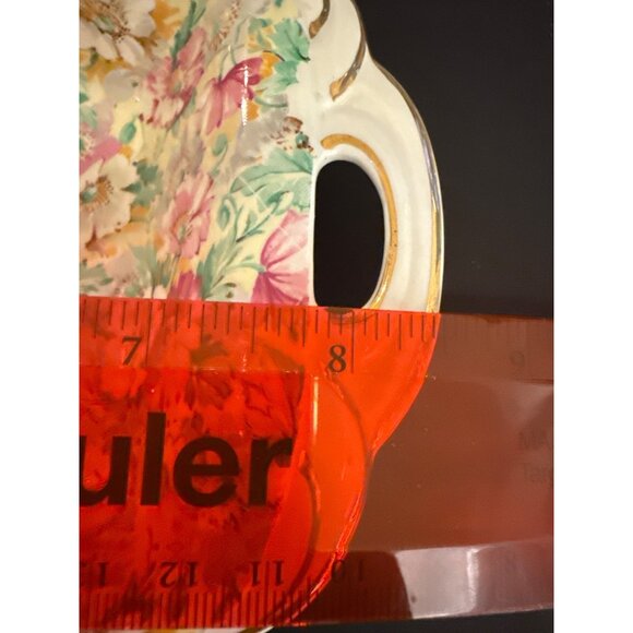 Vintage Ridgway England Floral Chintz Ceramic Serving Tray Platter With Handles - Picture 6 of 6